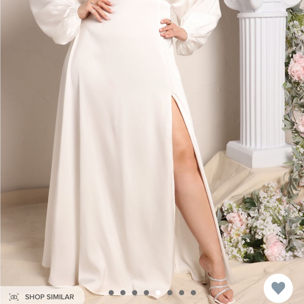 Fashion Nova satin maxi dress.
